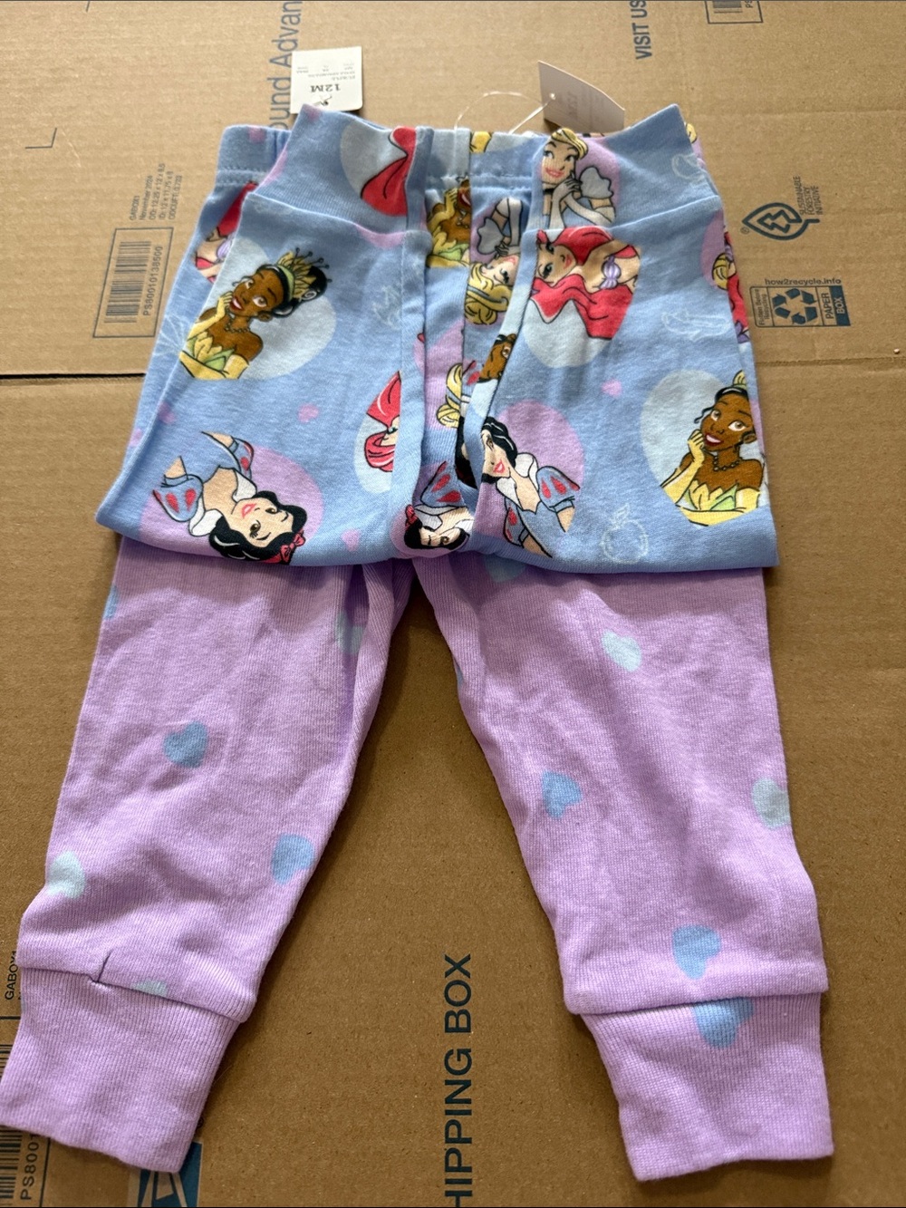 Girls' Purple & Light Blue Princess Pajama Set - Kids